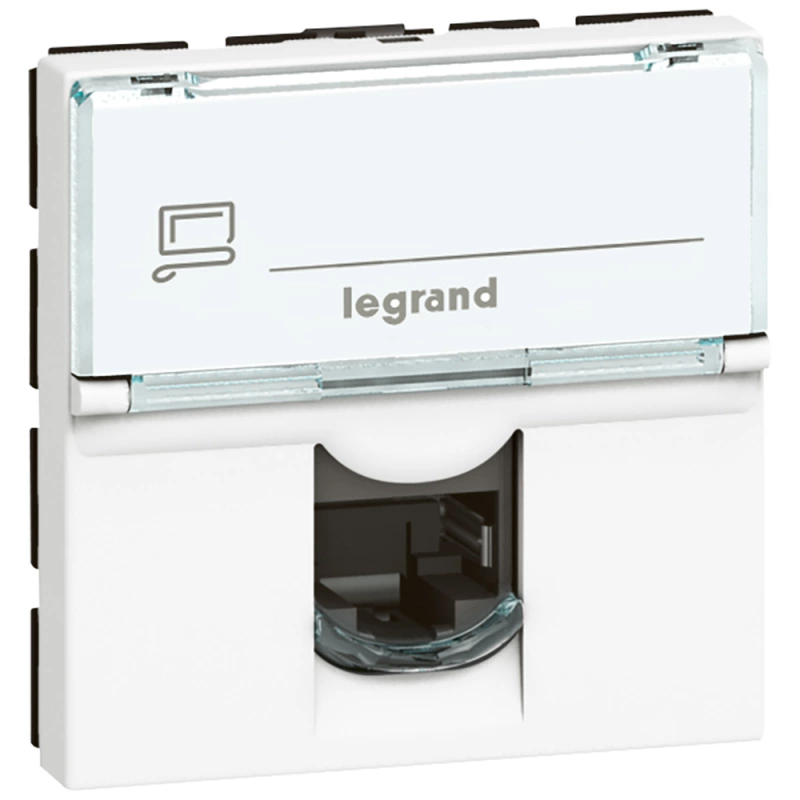 MOSAIC RJ45UTP 6a 2мод белая MOSAIC RJ45UTP 6a 2мод белая