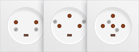 Силовые розетки Legrand, число контактов