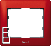 Рамка металлическая Galea Life 3 поста вертикальная (красный) | Артикул: 771907