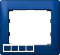 Рамка металлическая Galea Life 4 поста горизонтальная (синий) | Артикул: 771914