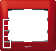 Рамка металлическая Galea Life 5 постов вертикальная (красный) | Артикул: 771909