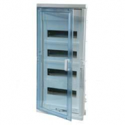 Шкаф для автоматов встраиваемый 4х12+8 (прозрачная дверь)