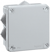 Коробка - Программа Plexo - IP 55 - IK 07 - квадратная Класс II - 105х105х55 мм - с уплотнителями кабельных вводов