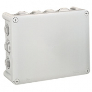 Коробка прямоугольная - 220x170x86 - Программа Plexo - IP 55 - IK 07 - серый - 14 кабельных вводов - 750°C