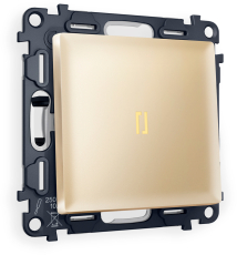 Одноклавишный выключатель с подсветкой (Шампань) 3200K (мягкий теплый свет) Одноклавишный выключатель с подсветкой (Шампань) 3200K (мягкий теплый свет)