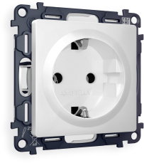 Розетка электрическая Ambrella Volt (Белый глянец) Розетка электрическая Ambrella Volt (Белый глянец)