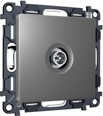 TV розетка оконечная экранированная Ambrella ALFA (Антрацит серый) 5-1000MHz 3dB TV розетка оконечная экранированная Ambrella ALFA (Антрацит серый) 5-1000MHz 3dB