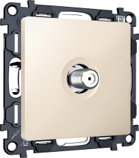 Розетка спутниковая Ambrella ALFA (Бежевый матовый) 5-2400MHz 3.5dB Розетка спутниковая Ambrella ALFA (Бежевый матовый) 5-2400MHz 3.5dB