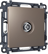 TV розетка оконечная экранированная Ambrella ALFA (Тёмная бронза) 5-1000MHz 3dB TV розетка оконечная экранированная Ambrella ALFA (Тёмная бронза) 5-1000MHz 3dB