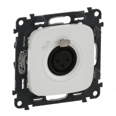 Аудиорозетка с 3-контактным гнездом XLR Valena Allure (белая)