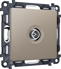 TV розетка оконечная экранированная Ambrella ALFA (Серо-бежевый матовый) 5-1000MHz 3dB TV розетка оконечная экранированная Ambrella ALFA (Серо-бежевый матовый) 5-1000MHz 3dB