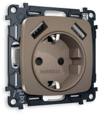 Комплект механизма электрической розетки OMEGA MO639010 Бронза матовый 2USB A+A 18W 3000mA (быстрая зарядка) 180-220V/50Hz (5V3A, 9V2A, 12V1.5A) с заземлением соо шторками 16A-250V 50Hz 2P+E QUANT (OP6390, VM155) Комплект механизма электрической розетки OMEGA MO639010 Бронза матовый 2USB A+A 18W 3000mA (быстрая зарядка) 180-220V/50Hz (5V3A, 9V2A, 12V1.5A) с заземлением соо шторками 16A-250V 50Hz 2P+E QUANT (OP6390, VM155)