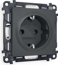 Розетка электрическая Ambrella Volt (Графит soft touch) Розетка электрическая Ambrella Volt (Графит soft touch)