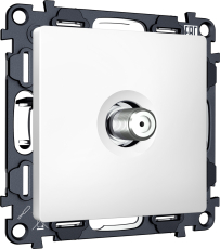 Розетка спутниковая Ambrella ALFA (Белый матовый) 5-2400MHz 3.5dB Розетка спутниковая Ambrella ALFA (Белый матовый) 5-2400MHz 3.5dB