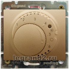Терморегулятор механизм с лицевой панелью Legrand Galea Life (титан)