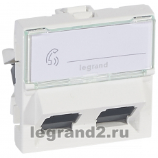 RJ 45 -  Mosaic -  6 - UTP 45 - 2  RJ 45 - 2  -  - LCS2