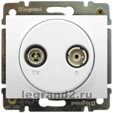 Розетка TV и радио с лицевой панелью, звезда Legrand Galea Life (белый) Розетка TV и радио с лицевой панелью, звезда Legrand Galea Life (белый)