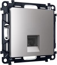 Телефонная розетка Ambrella ALFA (Сталь матовый) RJ-11 Телефонная розетка Ambrella ALFA (Сталь матовый) RJ-11