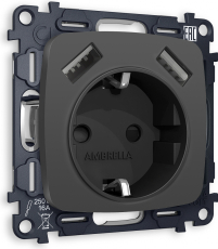 Комплект механизма электрической розетки OMEGA MO909010 Графит мягкое касание 2USB A+A 18W 3000mA (быстрая зарядка) 180-220V/50Hz (5V3A, 9V2A, 12V1.5A) с заземлением со шторками 16A-250V 50Hz 2P+E QUANT (OP9090, VM155) Комплект механизма электрической розетки OMEGA MO909010 Графит мягкое касание 2USB A+A 18W 3000mA (быстрая зарядка) 180-220V/50Hz (5V3A, 9V2A, 12V1.5A) с заземлением со шторками 16A-250V 50Hz 2P+E QUANT (OP9090, VM155)