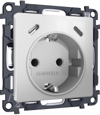 Комплект механизма электрической розетки 2USB С+C 20W (быстрая зарядка) с/з на винтовых зажимах 16A-250V ALFA MA410510 Серебро глянец QUANT (AP4105, VM165) Комплект механизма электрической розетки 2USB С+C 20W (быстрая зарядка) с/з на винтовых зажимах 16A-250V ALFA MA410510 Серебро глянец QUANT (AP4105, VM165)