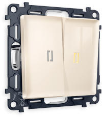 Двухклавишный выключатель с подсветкой (Бежевый глянец) 3200K (мягкий теплый свет) Двухклавишный выключатель с подсветкой (Бежевый глянец) 3200K (мягкий теплый свет)