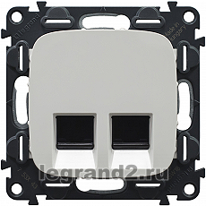 Розетка двойная RJ45 Кат.6 UTP Valena Allure (белый) Розетка двойная RJ45 Кат.6 UTP Valena Allure (белый)