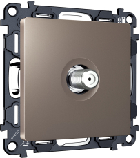 Розетка спутниковая Ambrella ALFA (Тёмная бронза) 5-2400MHz 3.5dB Розетка спутниковая Ambrella ALFA (Тёмная бронза) 5-2400MHz 3.5dB