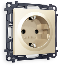 Розетка электрическая Ambrella Volt (Шампань) Розетка электрическая Ambrella Volt (Шампань)