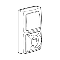 Моноблок Oteo - переключатель + розетка в заземлением и шторками накладной (белый)