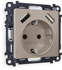     ALFA MA369010 -  2USB A+A 18W 3000mA ( ) 180-220V/50Hz (5V3A, 9V2A, 12V1.5A)     16A-250V 50Hz 2P+E QUANT (AP3690, VM155)