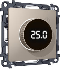 Терморегулятор с цифровым дисплеем с подсветкой и датчиком для теплого пола Ambrella ALFA (Серо-бежевый матовый) Терморегулятор с цифровым дисплеем с подсветкой и датчиком для теплого пола Ambrella ALFA (Серо-бежевый матовый)