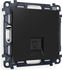 Розетка информационная RJ45 категория 6 (Чёрный матовый) UTP Розетка информационная RJ45 категория 6 (Чёрный матовый) UTP