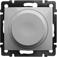 Универсальный светорегулятор (диммер) (Алюминий) поворотно-нажимной, 5-300Вт