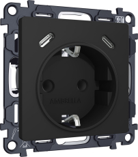 Комплект механизма электрической розетки 2USB С+C 20W (быстрая зарядка) с/з на винтовых зажимах 16A-250V ALFA MA810510 Черный матовый QUANT (AP8105, VM165) Комплект механизма электрической розетки 2USB С+C 20W (быстрая зарядка) с/з на винтовых зажимах 16A-250V ALFA MA810510 Черный матовый QUANT (AP8105, VM165)