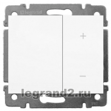 Светорегулятор кнопочный 400Вт с лицевой панелью Legrand Galea Life (белый)