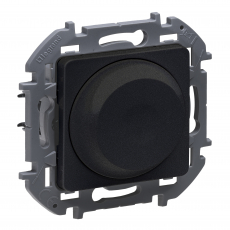 Универсальный светорегулятор (диммер) (Антрацит) поворотно-нажимной, 5-300Вт