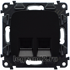 Розетка двойная RJ45 Кат.6 UTP Valena Allure (антрацит) Розетка двойная RJ45 Кат.6 UTP Valena Allure (антрацит)
