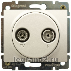Розетка TV и радио с лицевой панелью, звезда Legrand Galea Life (перламутр) Розетка TV и радио с лицевой панелью, звезда Legrand Galea Life (перламутр)