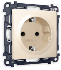Розетка электрическая Ambrella Volt (Бежевый матовый) Розетка электрическая Ambrella Volt (Бежевый матовый)