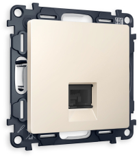 Розетка информационная RJ45 категория 6 (Бежевый матовый) UTP Розетка информационная RJ45 категория 6 (Бежевый матовый) UTP