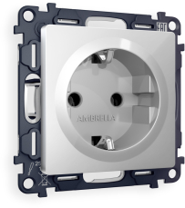 Розетка электрическая Ambrella Volt (Серебро глянец) Розетка электрическая Ambrella Volt (Серебро глянец)