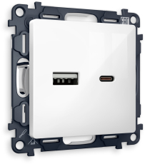 Зарядное устройство USB Ambrella Volt, USB A+C 20W 3000mA, 3A (Белый глянец) Зарядное устройство USB Ambrella Volt, USB A+C 20W 3000mA, 3A (Белый глянец)