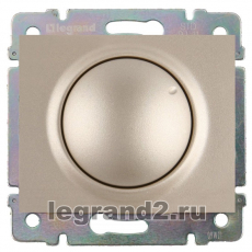 Светорегулятор поворотный 400Вт с лицевой панелью Legrand Galea Life (титан)