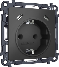 Комплект механизма электрической розетки 2USB С+C 20W (быстрая зарядка) с/з на винтовых зажимах 16A-250V ALFA MA910510 Графит мягкое касание QUANT (AP9105, VM165) Комплект механизма электрической розетки 2USB С+C 20W (быстрая зарядка) с/з на винтовых зажимах 16A-250V ALFA MA910510 Графит мягкое касание QUANT (AP9105, VM165)