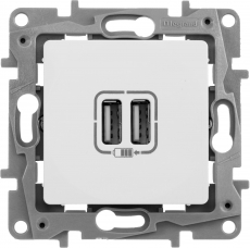 Зарядка USB двойная 240В/5В 2400мА - Etika (белый)