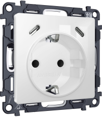 Комплект механизма электрической розетки 2USB С+C 20W (быстрая зарядка) с/з на винтовых зажимах 16A-250V ALFA MA110510 Белый глянец QUANT (AP1105, VM165) Комплект механизма электрической розетки 2USB С+C 20W (быстрая зарядка) с/з на винтовых зажимах 16A-250V ALFA MA110510 Белый глянец QUANT (AP1105, VM165)