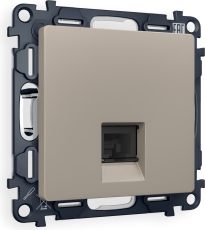 Розетка информационная RJ45 категория 6 (Серо-бежевый матовый) UTP Розетка информационная RJ45 категория 6 (Серо-бежевый матовый) UTP