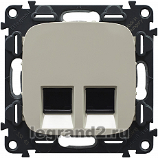 Розетка двойная RJ45 Кат.6 UTP Valena Allure (слоновая кость) Розетка двойная RJ45 Кат.6 UTP Valena Allure (слоновая кость)