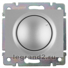 Светорегулятор поворотный 400Вт с лицевой панелью Legrand Galea Life (алюминий)