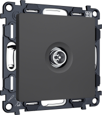 TV розетка оконечная экранированная Ambrella ALFA (Графит soft touch) 5-1000MHz 3dB TV розетка оконечная экранированная Ambrella ALFA (Графит soft touch) 5-1000MHz 3dB